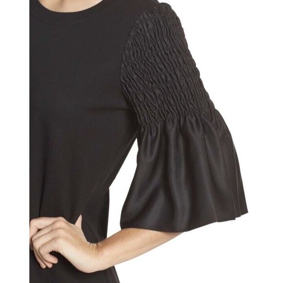 Kobi Halperin Women's Suzette Shift Dress Black Statement Sleeves XL Ruffle - Picture 5 of 11